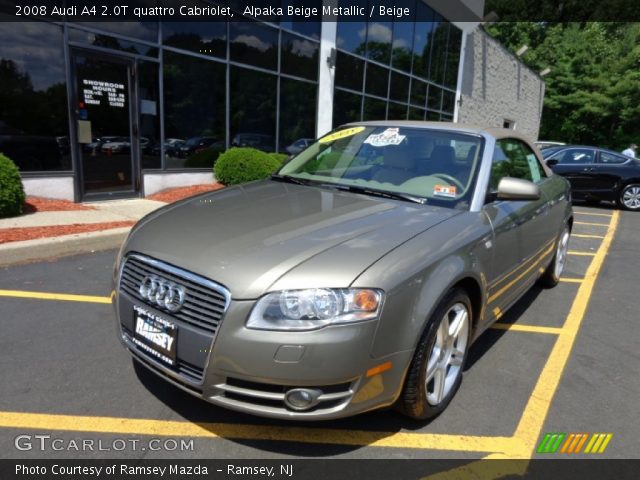 2008 Audi A4 2.0T quattro Cabriolet in Alpaka Beige Metallic