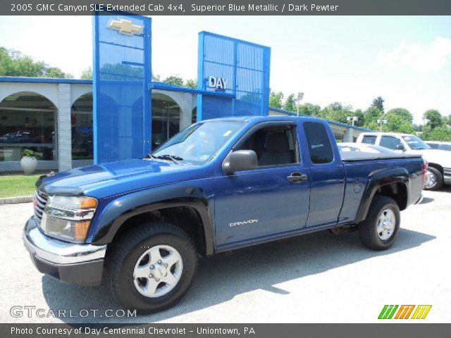 2005 GMC Canyon SLE Extended Cab 4x4 in Superior Blue Metallic