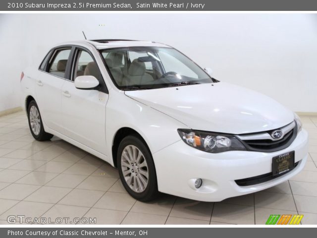 2010 Subaru Impreza 2.5i Premium Sedan in Satin White Pearl