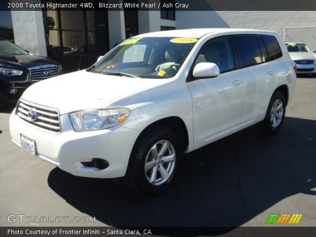 2008 Toyota Highlander 4WD in Blizzard White Pearl