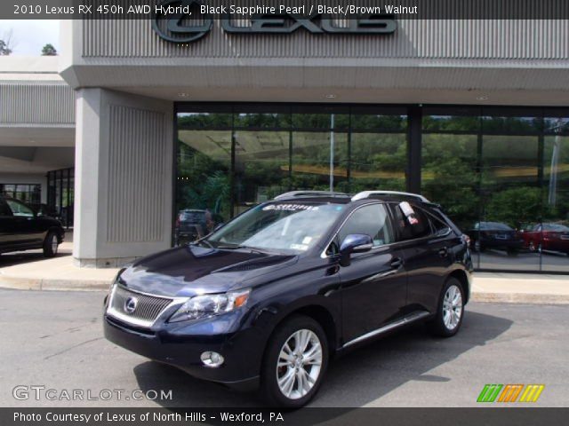 2010 Lexus RX 450h AWD Hybrid in Black Sapphire Pearl