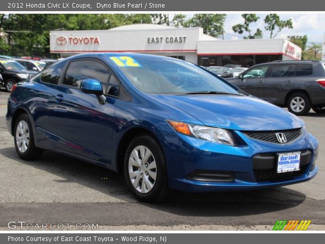 2012 Honda Civic LX Coupe in Dyno Blue Pearl
