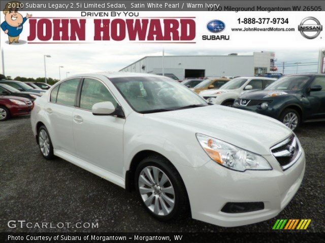 2010 Subaru Legacy 2.5i Limited Sedan in Satin White Pearl