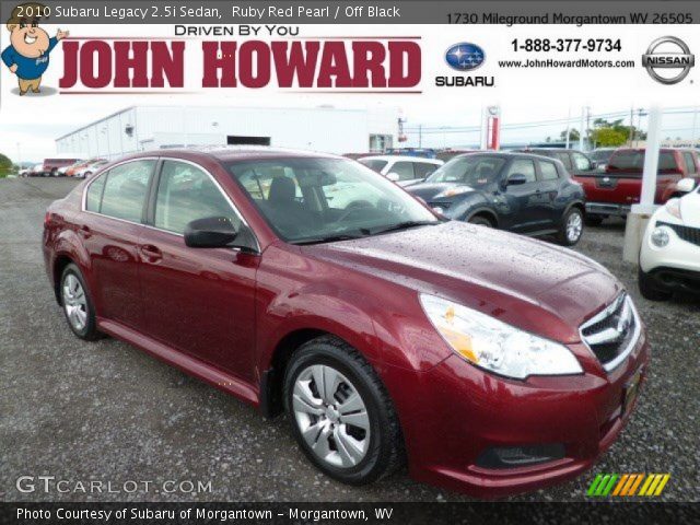 2010 Subaru Legacy 2.5i Sedan in Ruby Red Pearl
