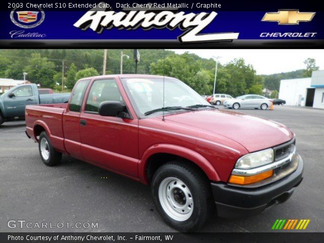 2003 Chevrolet S10 Extended Cab in Dark Cherry Red Metallic