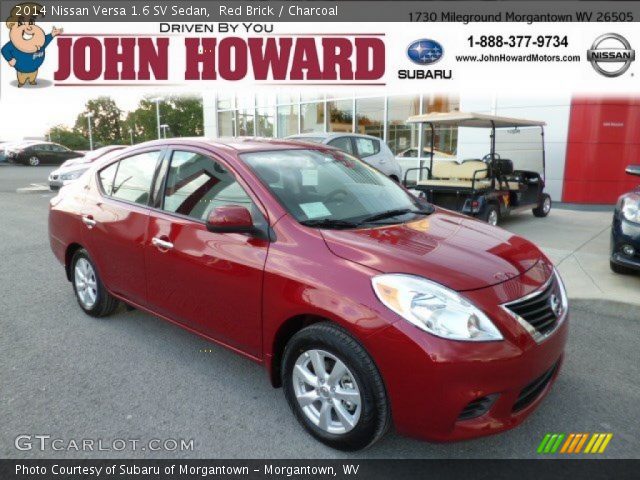 2014 Nissan Versa 1.6 SV Sedan in Red Brick
