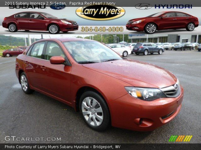 2011 Subaru Impreza 2.5i Sedan in Paprika Red Pearl