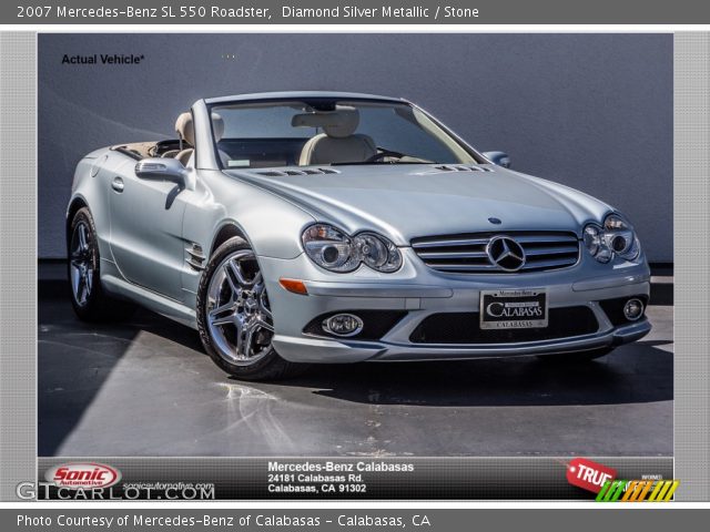 2007 Mercedes-Benz SL 550 Roadster in Diamond Silver Metallic