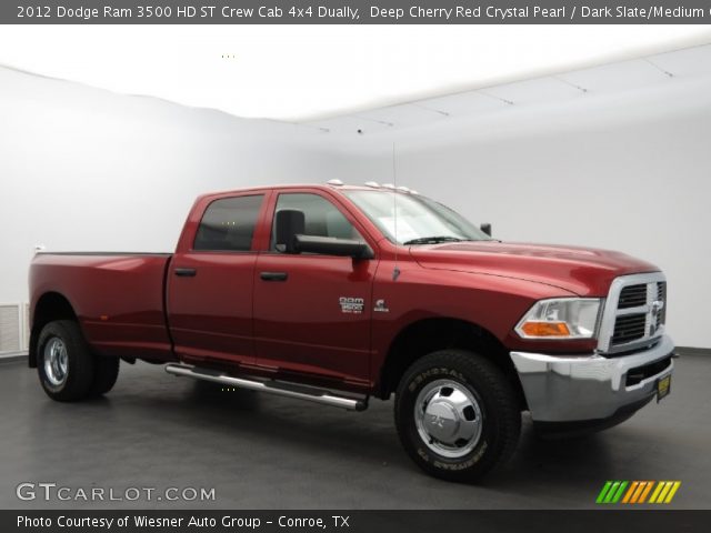 2012 Dodge Ram 3500 HD ST Crew Cab 4x4 Dually in Deep Cherry Red Crystal Pearl