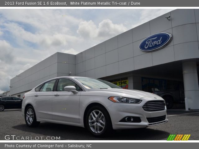 2013 Ford Fusion SE 1.6 EcoBoost in White Platinum Metallic Tri-coat