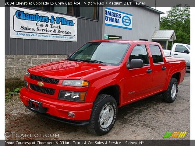 2004 Chevrolet Colorado LS Crew Cab 4x4 in Victory Red