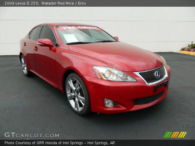 2009 Lexus IS 250 in Matador Red Mica