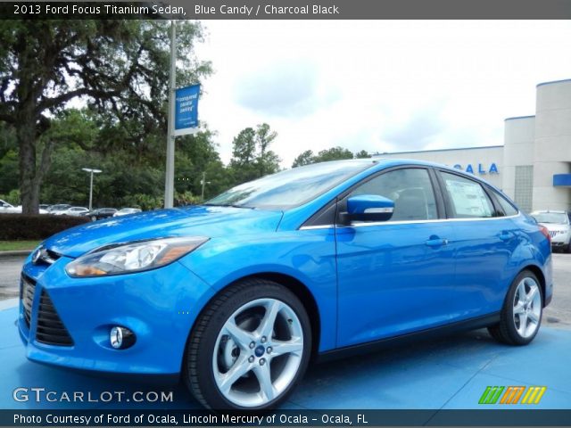 2013 Ford Focus Titanium Sedan in Blue Candy