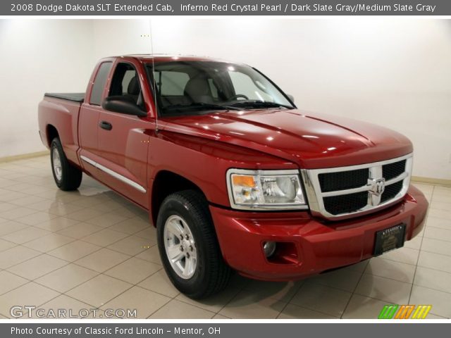 2008 Dodge Dakota SLT Extended Cab in Inferno Red Crystal Pearl