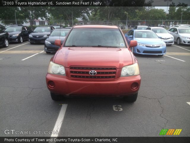 2003 Toyota Highlander V6 in Sundown Red Pearl
