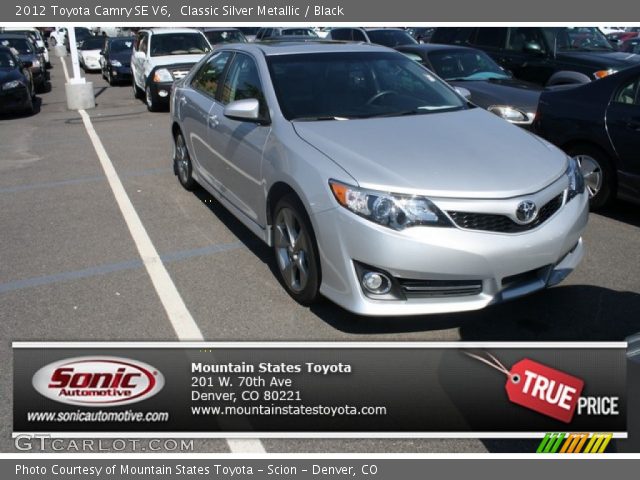 2012 Toyota Camry SE V6 in Classic Silver Metallic