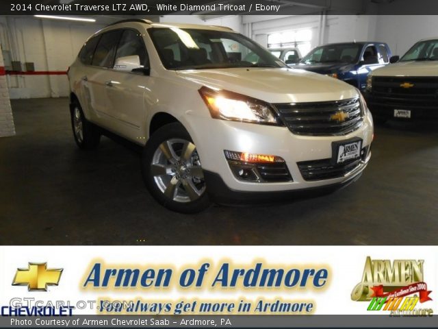 2014 Chevrolet Traverse LTZ AWD in White Diamond Tricoat