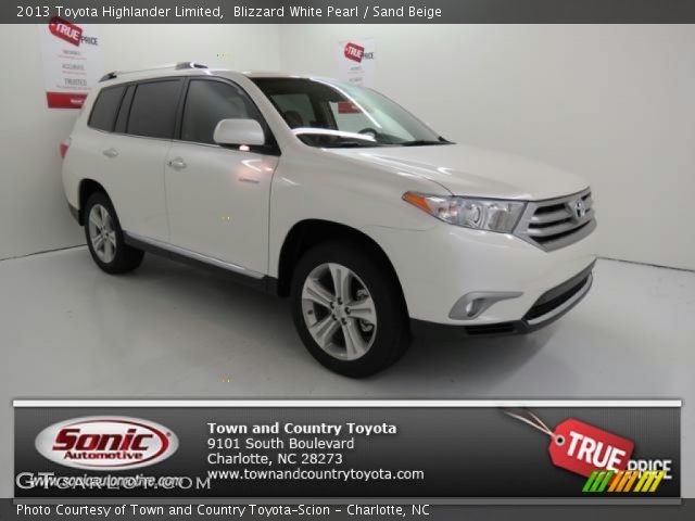 2013 Toyota Highlander Limited in Blizzard White Pearl