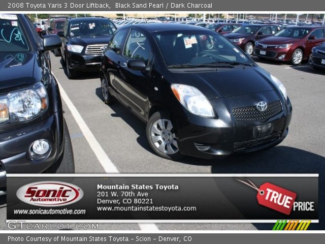 2008 Toyota Yaris 3 Door Liftback in Black Sand Pearl