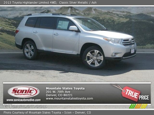 2013 Toyota Highlander Limited 4WD in Classic Silver Metallic