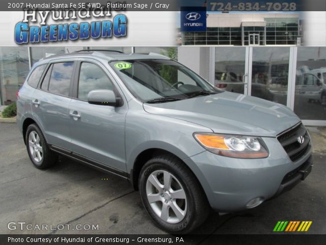 2007 Hyundai Santa Fe SE 4WD in Platinum Sage