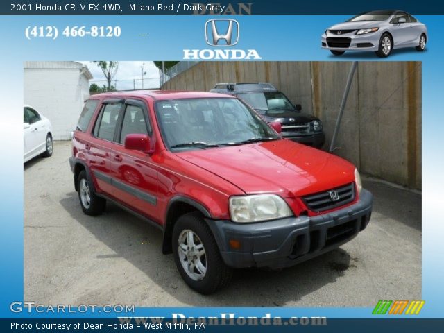 2001 Honda CR-V EX 4WD in Milano Red