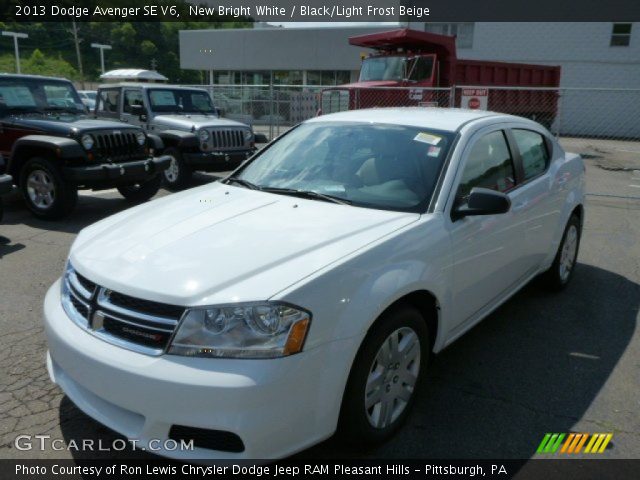 2013 Dodge Avenger SE V6 in New Bright White