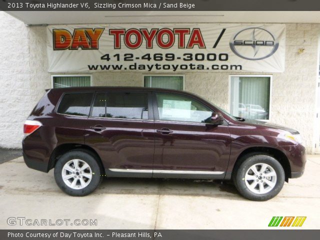 2013 Toyota Highlander V6 in Sizzling Crimson Mica