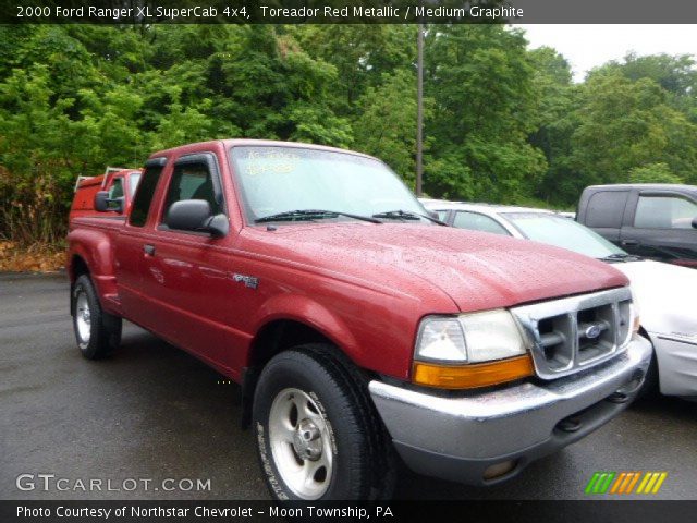 2000 Ford Ranger XL SuperCab 4x4 in Toreador Red Metallic