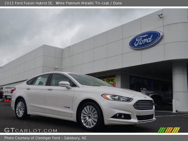 2013 Ford Fusion Hybrid SE in White Platinum Metallic Tri-coat
