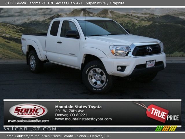 2013 Toyota Tacoma V6 TRD Access Cab 4x4 in Super White