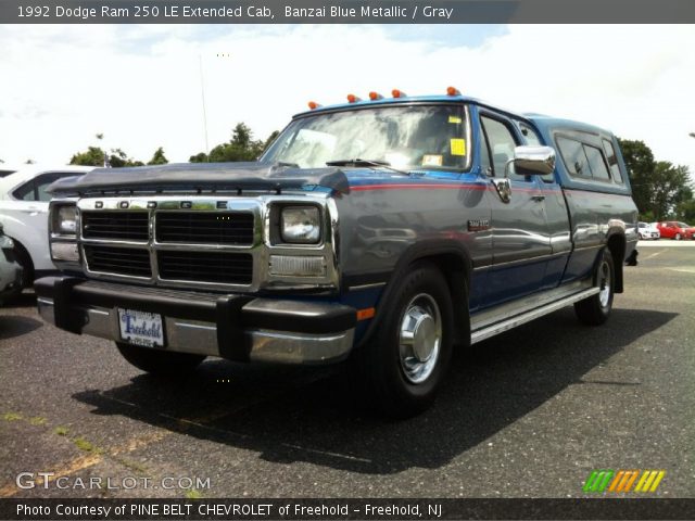 1992 Dodge Ram 250 LE Extended Cab in Banzai Blue Metallic
