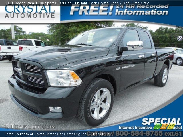 2011 Dodge Ram 1500 Sport Quad Cab in Brilliant Black Crystal Pearl