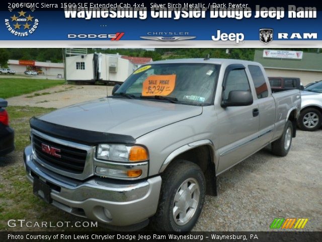 2006 GMC Sierra 1500 SLE Extended Cab 4x4 in Silver Birch Metallic