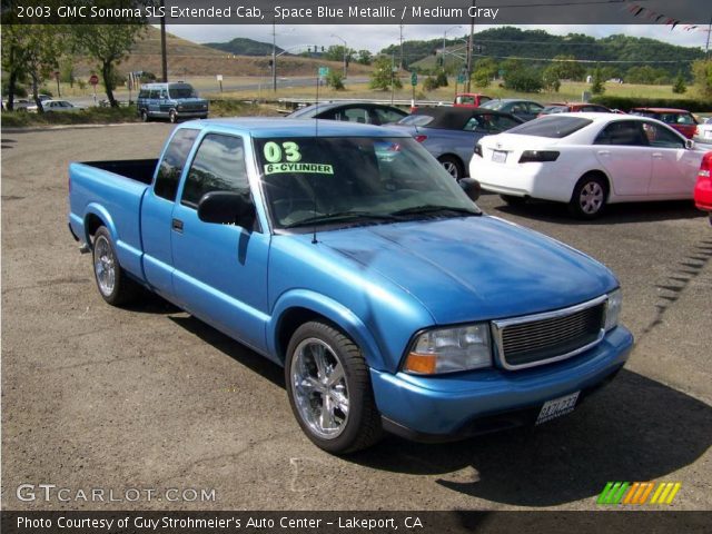 2003 GMC Sonoma SLS Extended Cab in Space Blue Metallic