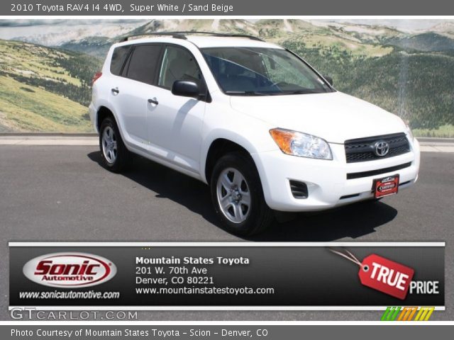 2010 Toyota RAV4 I4 4WD in Super White