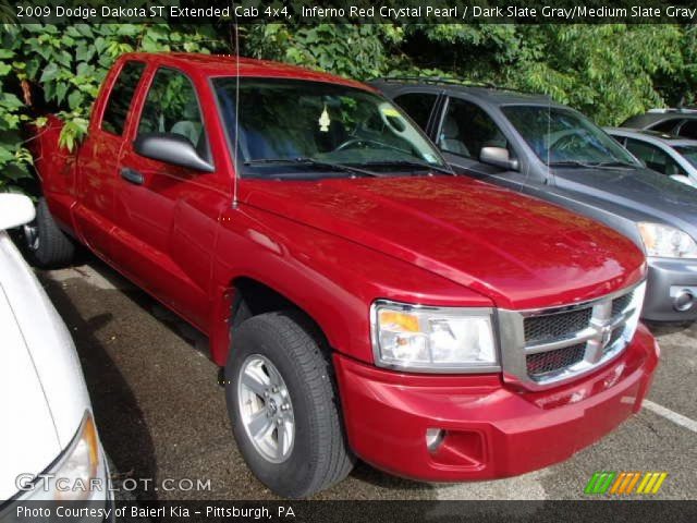 2009 Dodge Dakota ST Extended Cab 4x4 in Inferno Red Crystal Pearl
