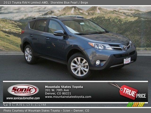 2013 Toyota RAV4 Limited AWD in Shoreline Blue Pearl