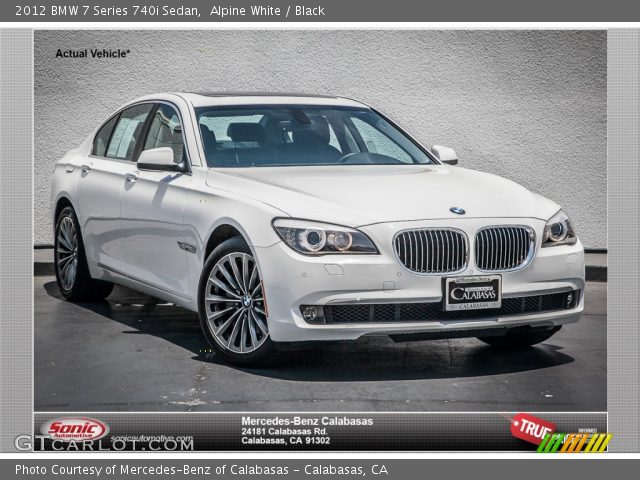 2012 BMW 7 Series 740i Sedan in Alpine White