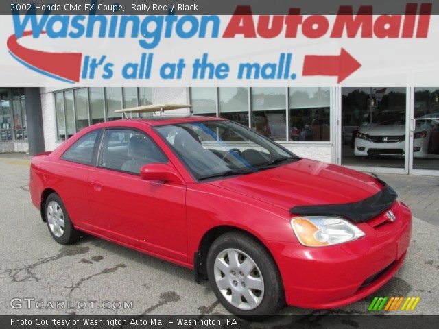 2002 Honda Civic EX Coupe in Rally Red