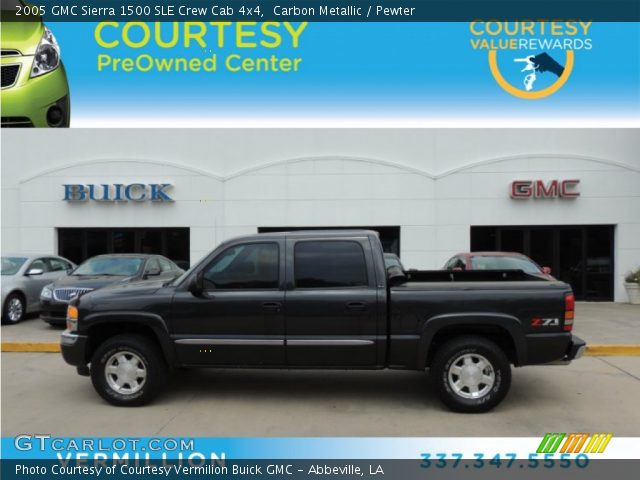 2005 GMC Sierra 1500 SLE Crew Cab 4x4 in Carbon Metallic