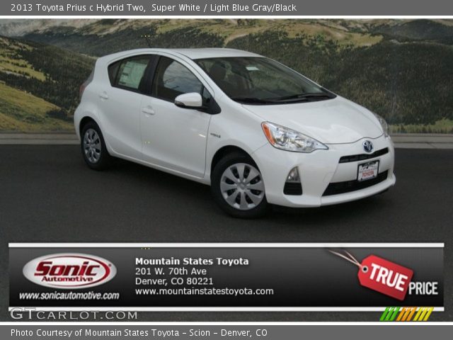 2013 Toyota Prius c Hybrid Two in Super White