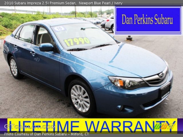 2010 Subaru Impreza 2.5i Premium Sedan in Newport Blue Pearl