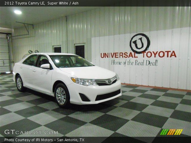 2012 Toyota Camry LE in Super White