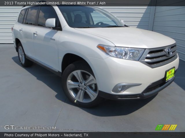 2013 Toyota Highlander Limited in Blizzard White Pearl