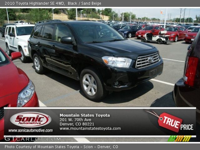 2010 Toyota Highlander SE 4WD in Black