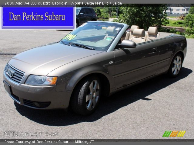 2006 Audi A4 3.0 quattro Cabriolet in Alpaka Beige Metallic