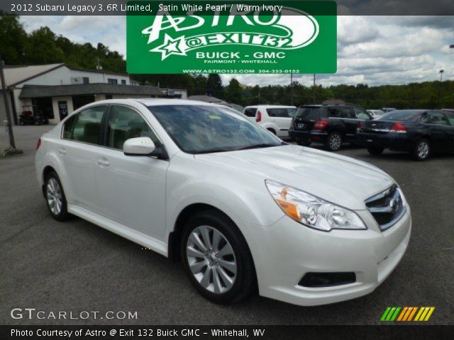 2012 Subaru Legacy 3.6R Limited in Satin White Pearl