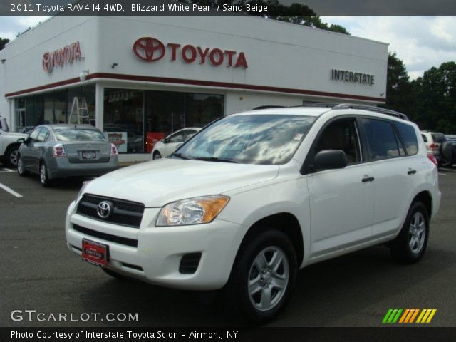 2011 Toyota RAV4 I4 4WD in Blizzard White Pearl