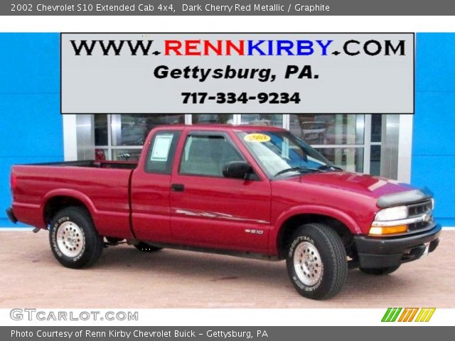 2002 Chevrolet S10 Extended Cab 4x4 in Dark Cherry Red Metallic